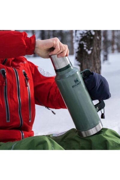 Klasik Vakumlu Paslanmaz Çelik Yeşil Termos 1.9 LT