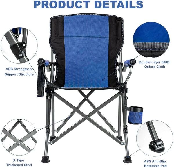 Madfox Roxy Katlanır Kamp Sandalyesi Lacivert Renk