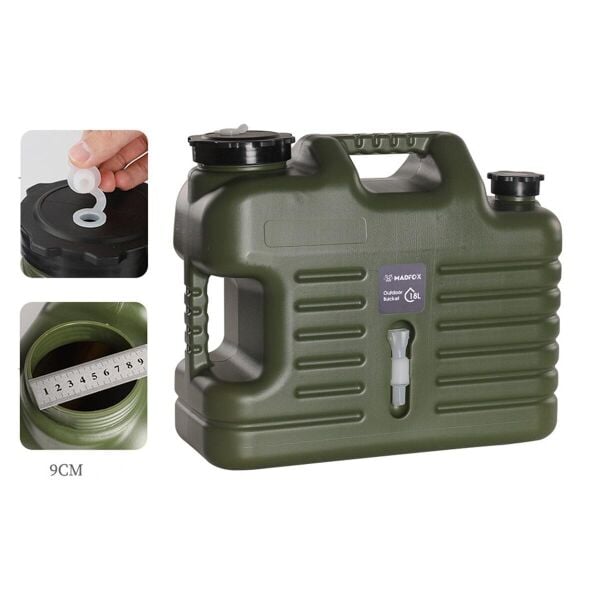 MADFOX GALON AIR PE MUSLUKLU SU BİDONU 18 LİTRE YEŞİL