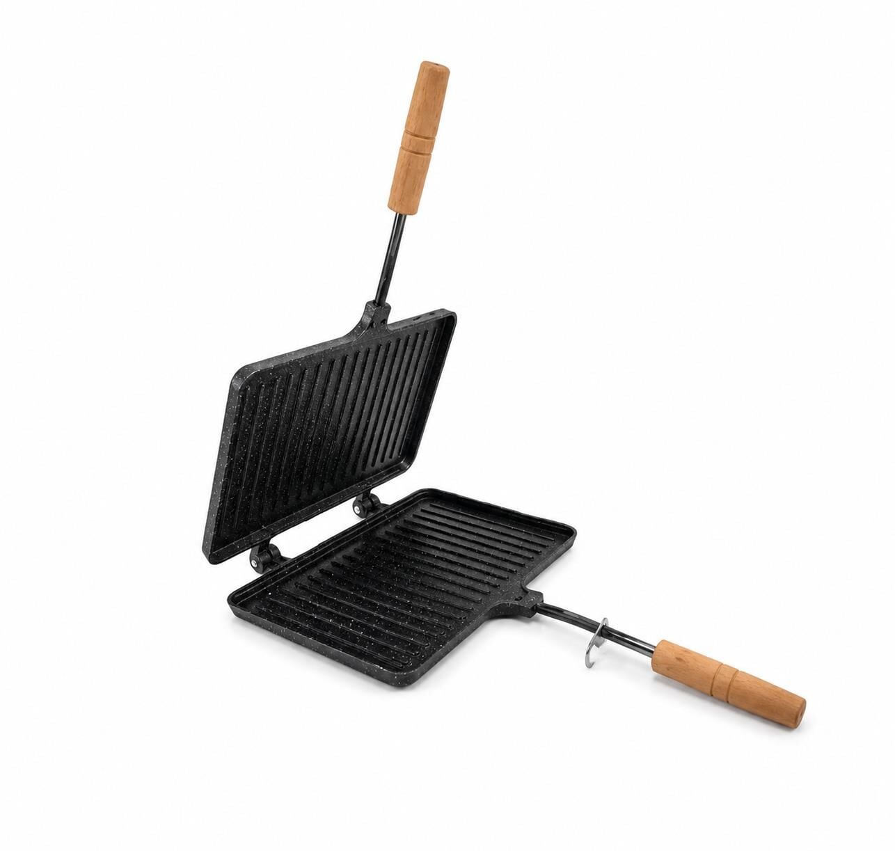 Madfox GrillPress Granit Döküm Çift Taraflı Tost & Izgara Tavası