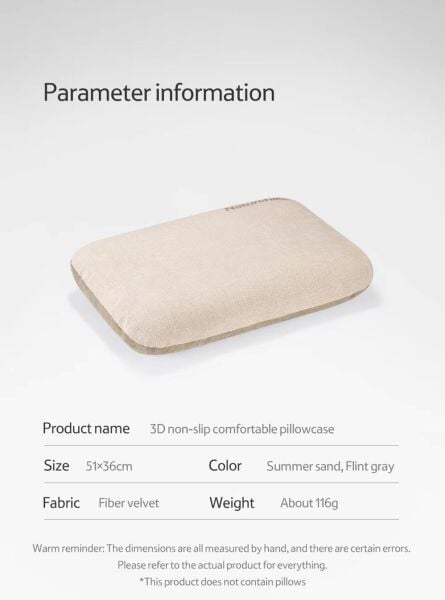 Naturehike 3D Anti-Slip Comfort Kaymaz Yastık Kılıfı