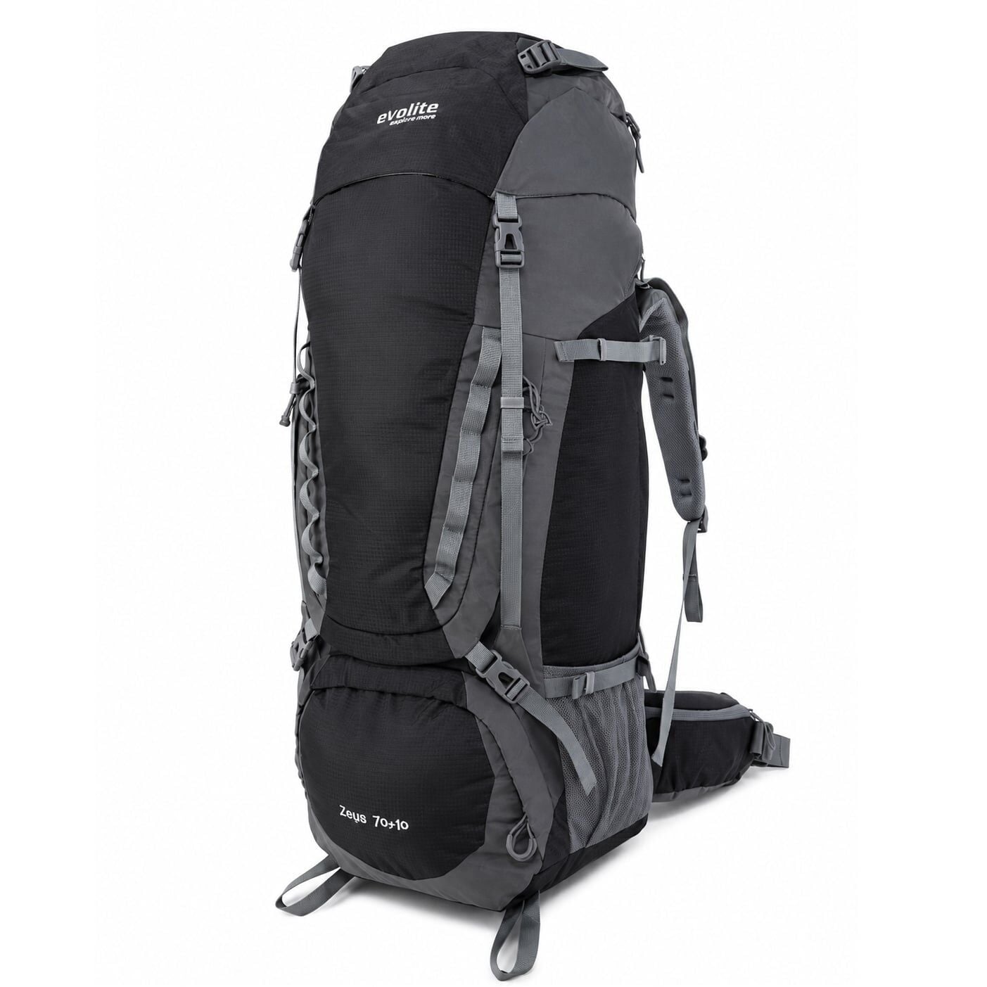 Evolite Zeus 70+10L Sırt Çantası - Siyah