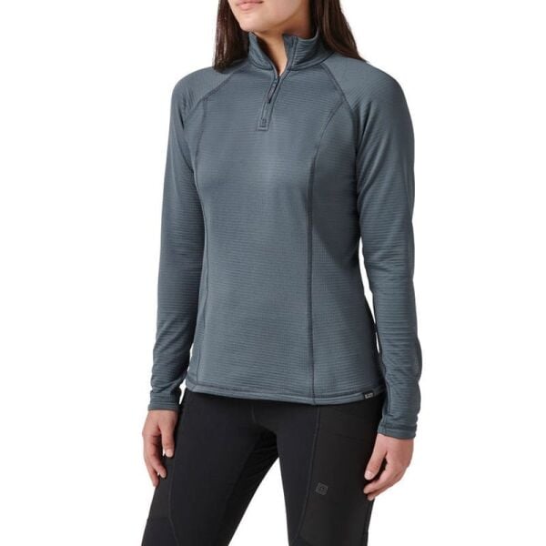 5.11 Stratos 1/4 Zip Turbulence Gri Bayan Shirt