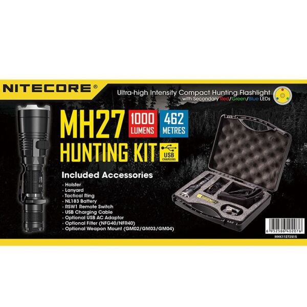 Nitecore Mh27uv Hunting Kit 1000 Lumen El Feneri