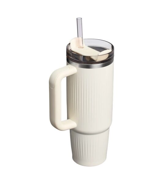 Stanley The Quencher H2.0 Fluted Tumbler 0.89  Litre Cream Gloss