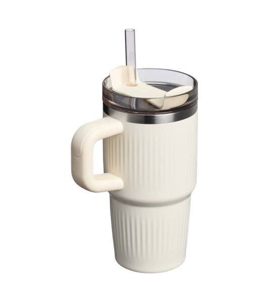 Stanley The Quencher H2.0 Fluted Tumbler 0.60  Litre Cream Gloss