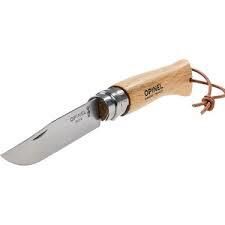 OPINEL INOX NO 8 AHŞAP DERİ ASKILI ÇAKI