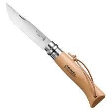 OPINEL INOX NO 8 AHŞAP DERİ ASKILI ÇAKI