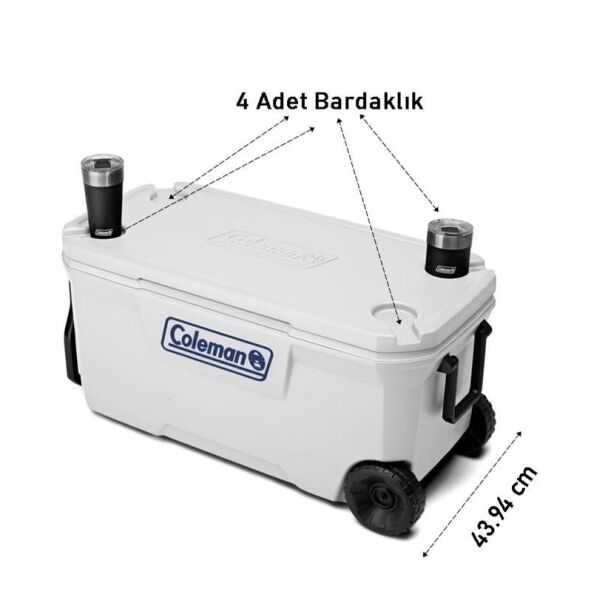 Coleman Extreme 100 Qt 94.6 Li̇tre Buzluk Beyaz