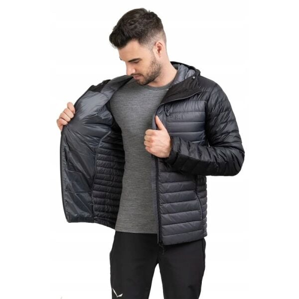 RAB MİCROLİGHT ALPİNE KAZ TÜYÜ CEKET SİYAH/GRİ RENK