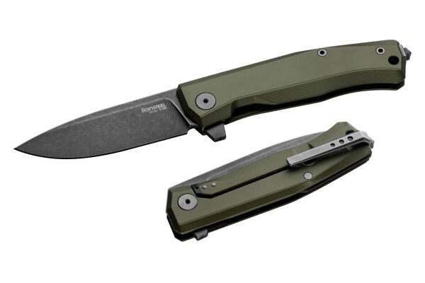 Lionsteel MT01A GB Myto Old Black M390 Blade, Green Aluminium Handle Çakı