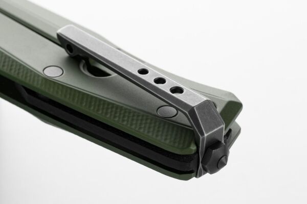 Lionsteel MT01A GB Myto Old Black M390 Blade, Green Aluminium Handle Çakı