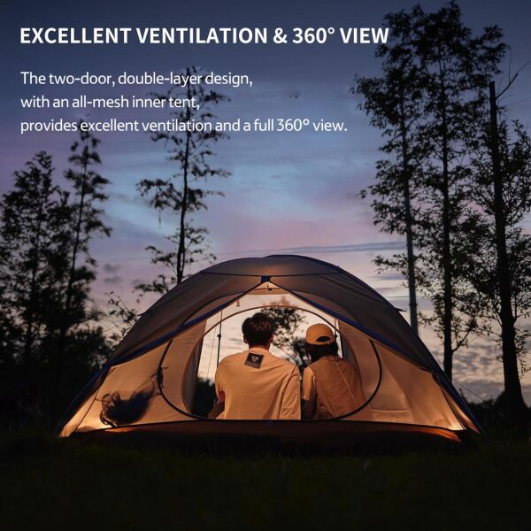 Naturehi̇ke Cloud Creek Upf50+3 Ki̇şi̇li̇k Kamp Çadiri