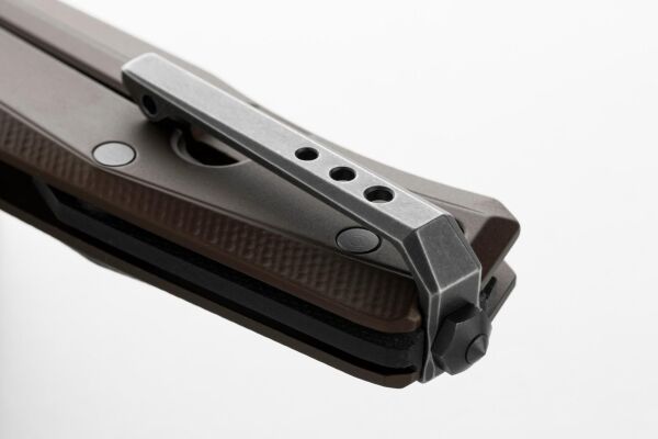 Lionsteel MT01A EB Myto Old Black M390 Blade, Earth Brown Aluminium Handle Çakı