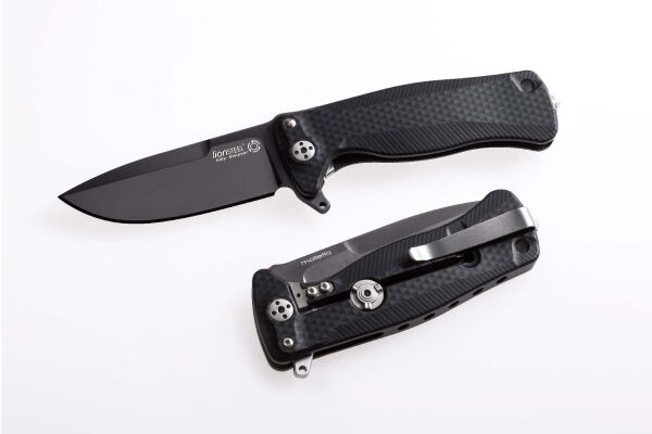 Lionsteel SR22 Aluminium Black black blade Çakı