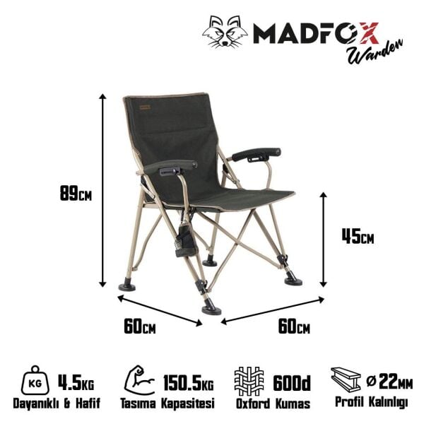 Madfox Warden Katlanır Kamp Sandalyesi