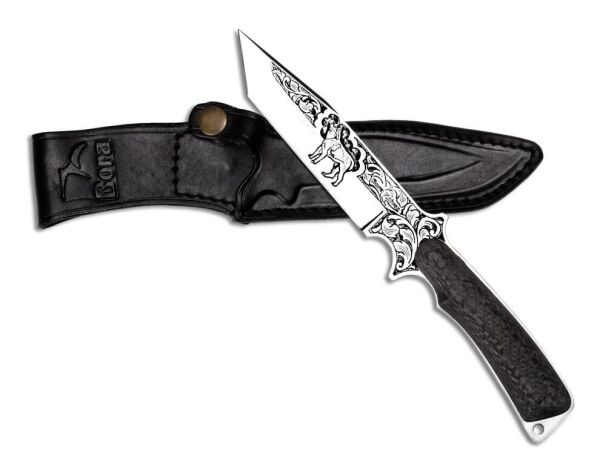 Bora 410 Shogun Karbon Fiber Sap Gravürlü Bıçak