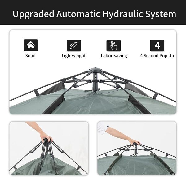 Naturehike 4 Kişilik Otomatik Kamp Çadırı