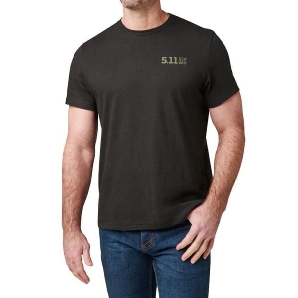 5.11 Brew Ground Ss Tee Kisa Kol Siyah T-shirt