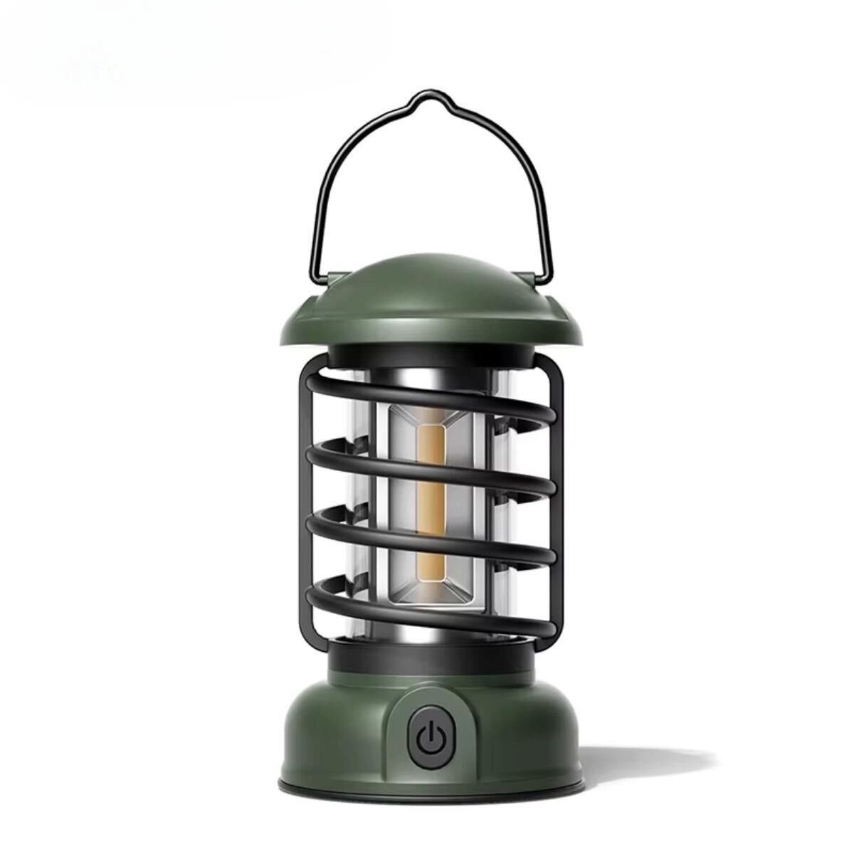 Madfox Vi̇ntage Glampi̇ng Kamp Lambasi 300 Lümen Yeşi̇l Renk Pi̇lli̇