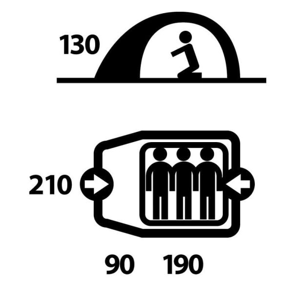 Husky Bonelli Yesil 3 Kisilik Cadir