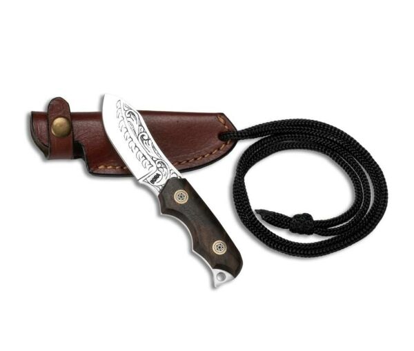 Bora 324 Honey Badger Kök Ceviz Saplı Gravürlü Bıçak