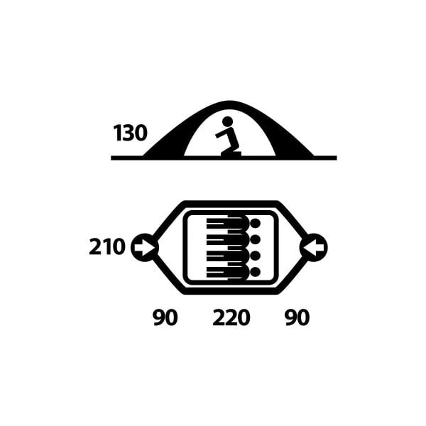 Husky Bright Yesil 4 Kisilik Cadir