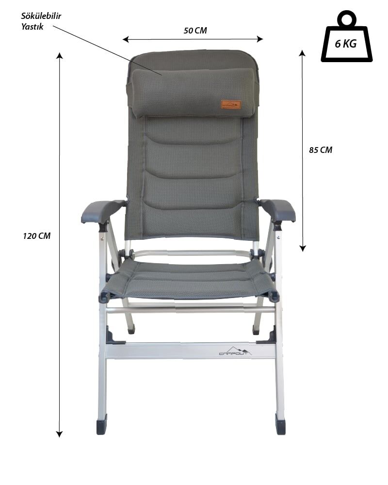 NURGAZ CAMPOUT 4 MEVSİM ŞEZLONG SANDALYE