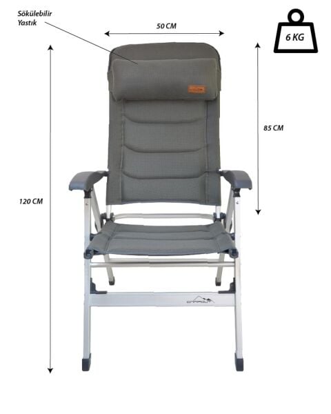 NURGAZ CAMPOUT 4 MEVSİM ŞEZLONG SANDALYE
