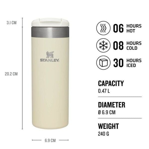 STANLEY THE AEROLİGHT 0.47 LİTRE TERMOS KREM RENK