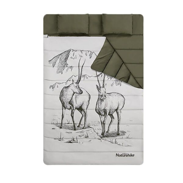 Naturehike Zarf Tarzı Yastıklı Çift Kişilik Pamuklu Uyku Tulumu ( Tibetan Antelope )