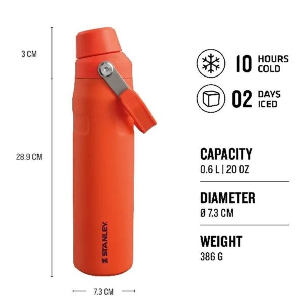 Stanley The Aeroli̇ght Iceflow Soğuk Su Termosu 0.60 Li̇tre Turuncu
