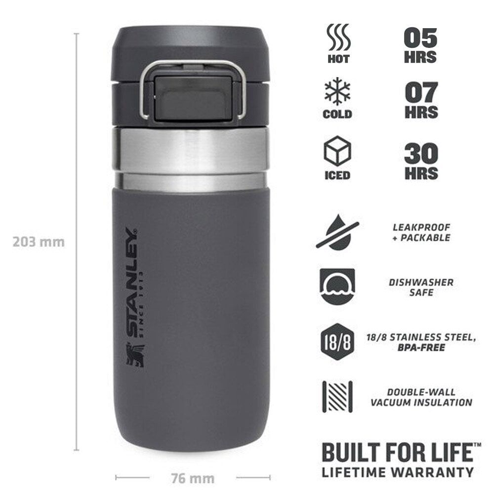 STANLET THE QUİCK FLİP 0.47 LİTRE TERMOS FÜME RENK