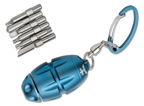Lionsteel Eggie Keychain - Blue Titanium