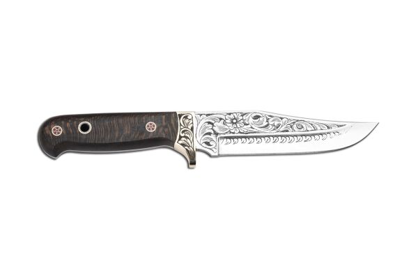 Bora 401 Küçük Bowie Stabilize Saplı Gravürlü Bıçak