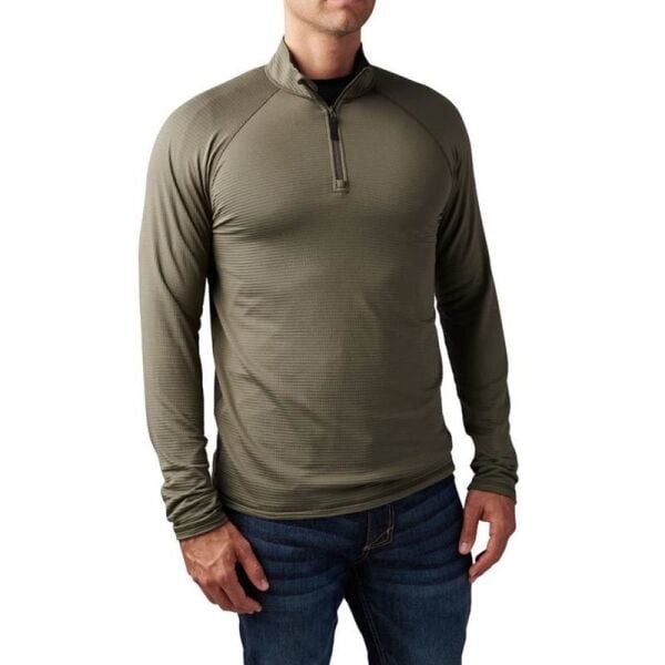 5.11 Stratos 1/4 Kisa Fermuar Sweat Ranger Yesil