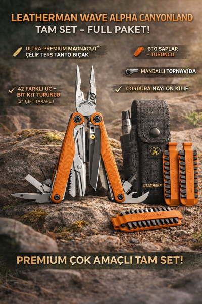 Leatherman Wave Alpha Canyonland Tam Set Full Paket
