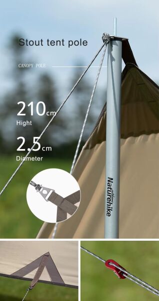 Naturehike Hexagon Glamping 3x4.8 mt Tarp [Güneş ve Rüzgar Koruma Tentesi]