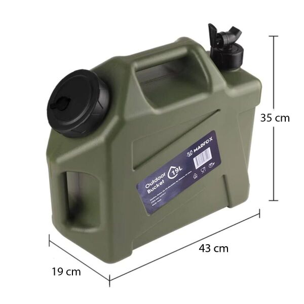MADFOX GALON AIR PE MUSLUKLU SU BİDONU 19 LİTRE YEŞİL