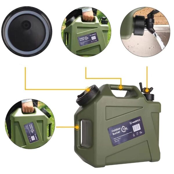 MADFOX GALON AIR PE MUSLUKLU SU BİDONU 19 LİTRE YEŞİL
