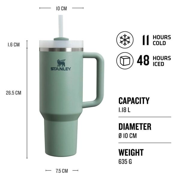STANLEY QUENCHER PİPETLİ TERMOS 1.18 LİTRE YEŞİL RENK